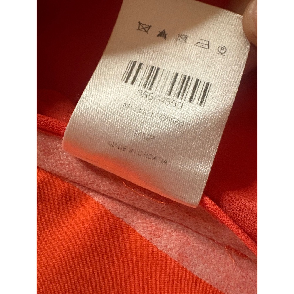 Rena Lange Orange Cotton Blend Peter Pan Collar Blazer Jacket Size 6 - Picture 8 of 8